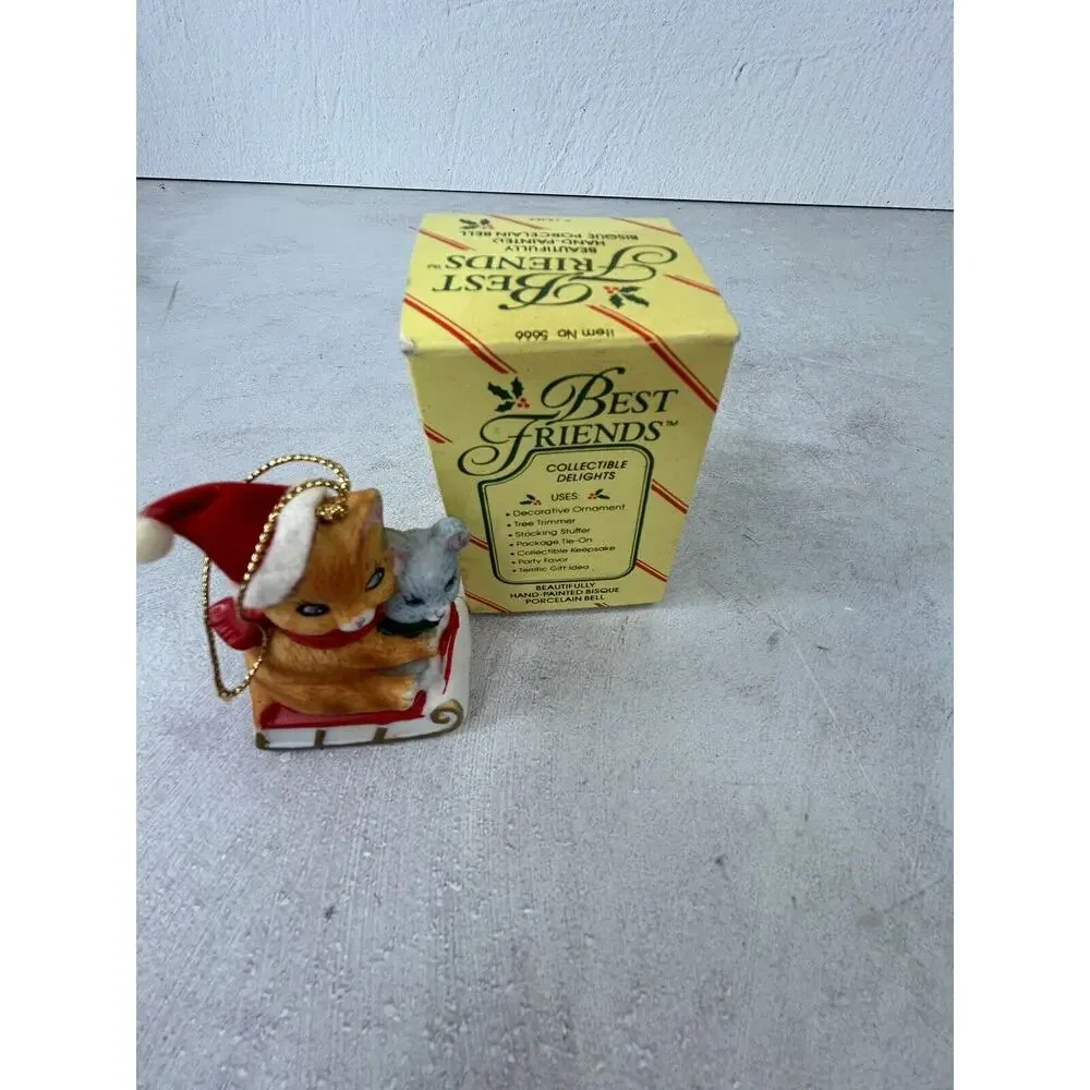 JSNY Best friends Ornament Cats Bell On Sled‎